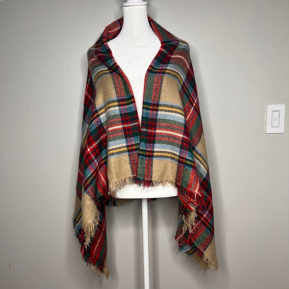 Women's Tartan Plaid Oversized Scarf Wrap Holiday‎ Shawl Christmas Blanket Cozy